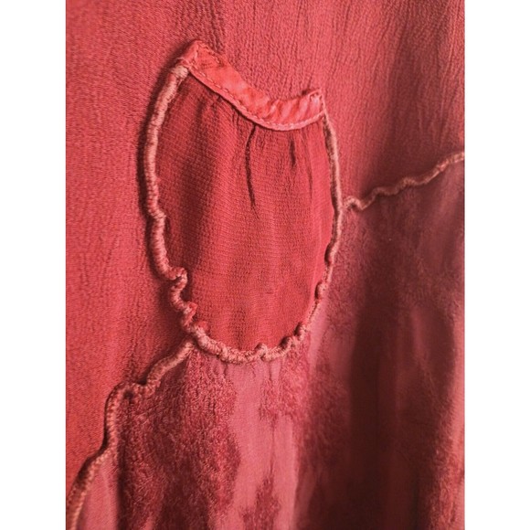 Nooshin Femme Sz S Embroidered Natural Fiber Blouse Long Sleeve Shirt - Picture 5 of 9